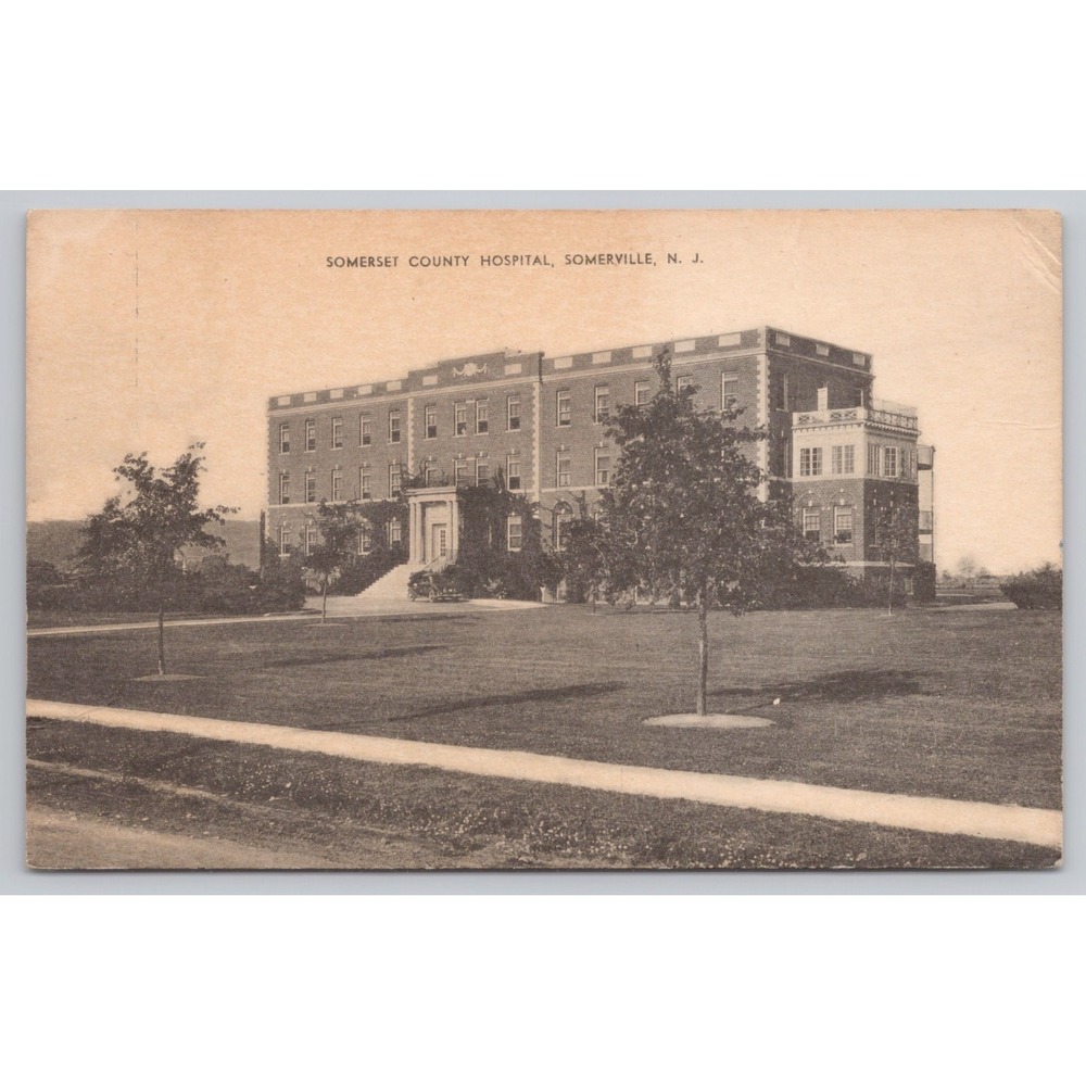 Vintage Somerville NJ Postcard c.1925 Somerset Co Hospital Nursing School Posted